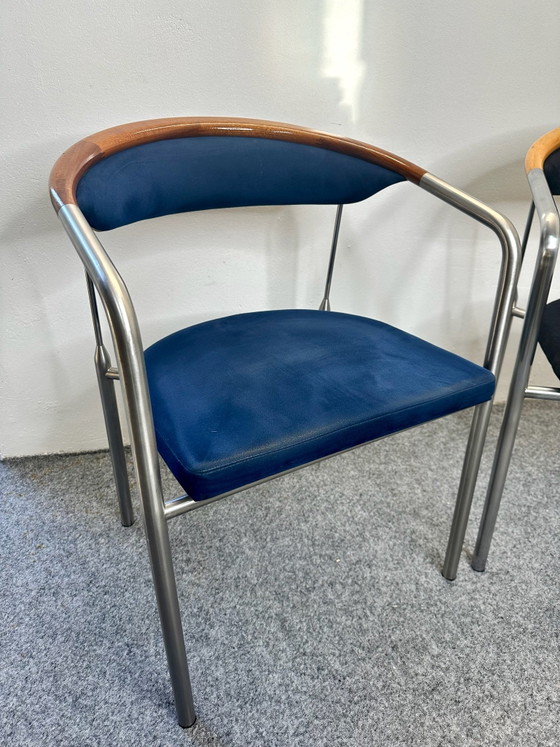 2 Henrik Tengler Danish Design Stühle Chairman Hansen & Sørensen, Esszimmerstühle, Eisen, Silber (Foto 15 von 15)