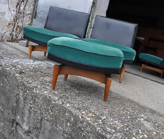 Mid-Century Danish Sofa and Armchairs, 1960s, Set of 4 – Lounge sets, Mid Century Modern (photo 2 of 10)