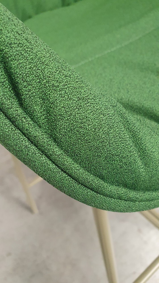 Image 1 of MDD high design bar stool Baltic Soft Duo green pleated fabric