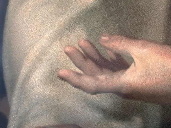 Grande stampa incorniciata dell'Ultima Cena dopo Adolph Schmitz | Cristo e San Giovanni | Arte murale (foto 6 di 15)