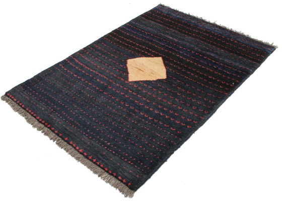 Image 1 of Original Persian carpet Gabbeh Ghashghai Oriental carpet 155 cm x 113 cm Old Natural