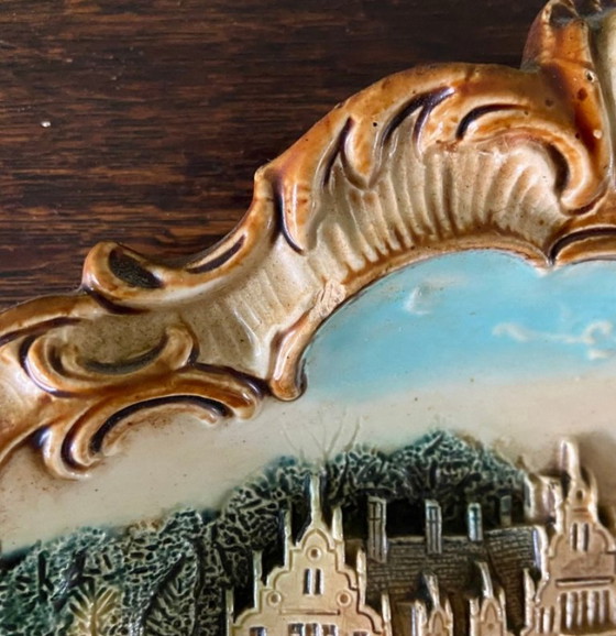 Image 1 of Antique Majolica Relief Wall Plate - WS&S - ca. 1890