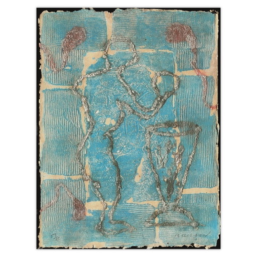 Pierre-Marie Brisson Gravure Carborundum Signée Elément II 1992 – lithos zeefdrukken, Paper