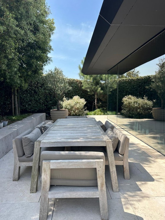 Original Piet Boon PB Collection Outdoor Lounge Dining Set – Solid Teak – 6 Chairs – Garden sets, Wood (photo 4 of 7)