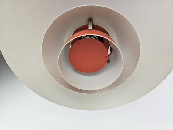 Image 1 of Louis Poulsen PH 4/3 pendant lamp orange metal shades by Poul Henningsen