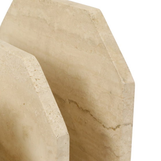 Vintage Magazine Rack Travertine Natural Stone Seventies (photo 5 of 22)