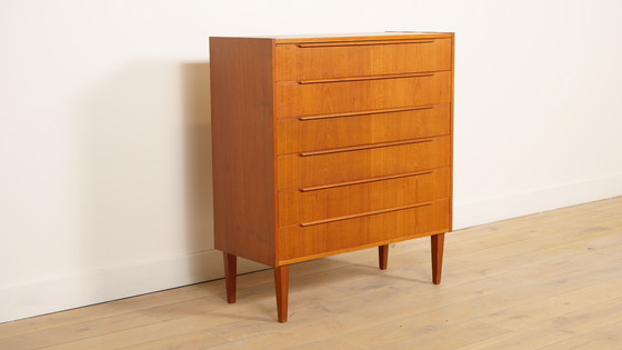 Image 1 of Vintage Danish chest of drawers | Teak | 6 drawers | 103 cm