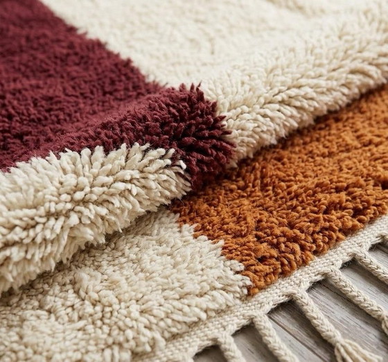 Tapis berbère en laine 200/300cm, Crème (photo 3 sur 5)