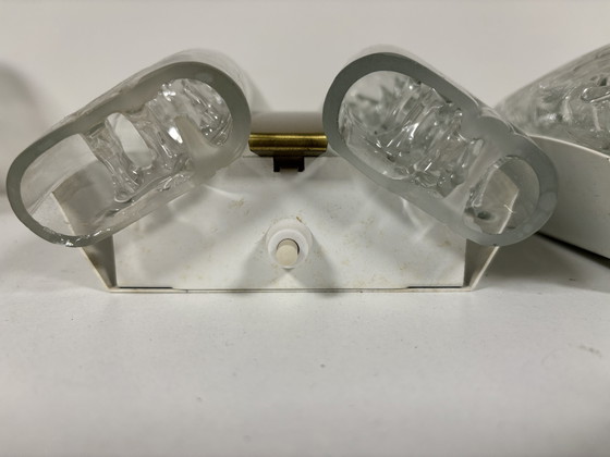 Image 1 of lazen en messing wandlampen van Doria Leuchten, Duitsland, jaren 60, set van 2