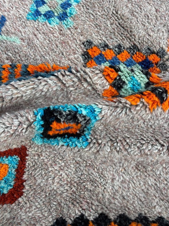 Image 1 of Colorful Moroccan Berber Rug 300X200cm- Authentic Handwoven Wool Carpet, Checkered Berber Rug - Beni ourain Rug - Handmade rug