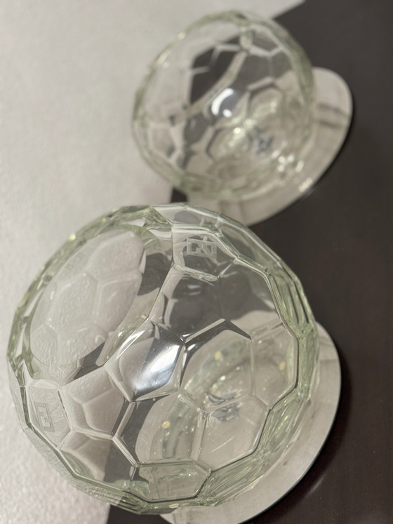 Fendi Casa Heavy Crystal Glass Sphere Vases (Set of 2) (photo 2 of 8)