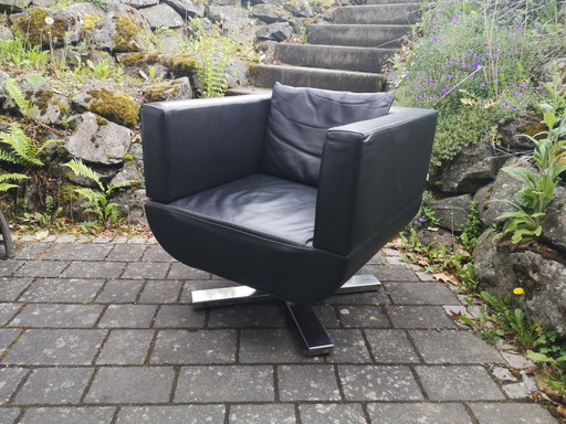 Poltrona Jori Chillap – Red Dot Award, pelle nera, ottime condizioni – fauteuils, Leather (photo 2 of 8)