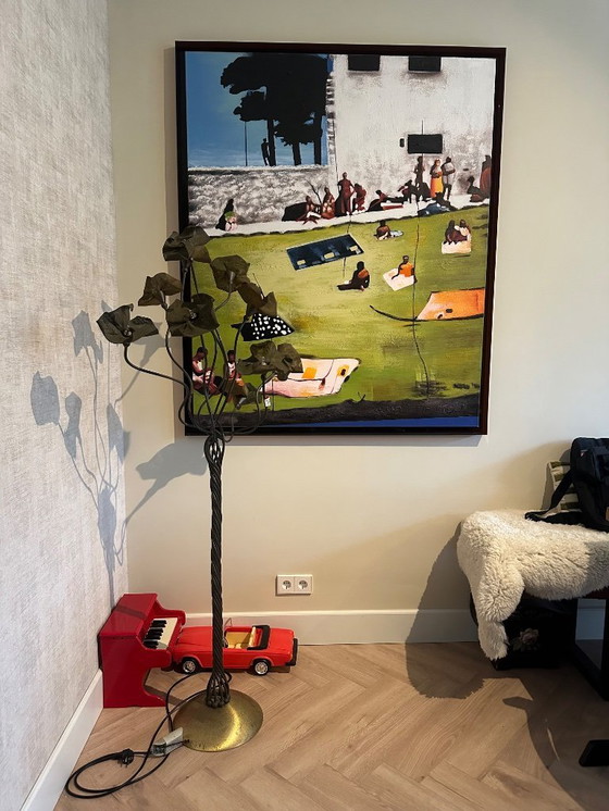 Image 1 of Lampada Magic Bronze Tree, Italia, anni '70 con 10 fiori