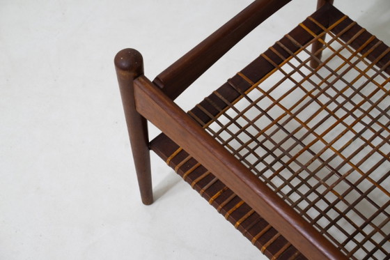Table basse vintage en teck avec cannage, années 1960 – Louis van Teeffelen, Tables basses, Bois (photo 8 of 15)