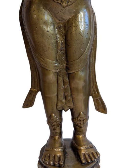 Tara debout monumentale népalaise en bronze doré au feu – XVIIIe/début XIXe siècle - 089 – Sculptures, Gold (photo 14 of 17)