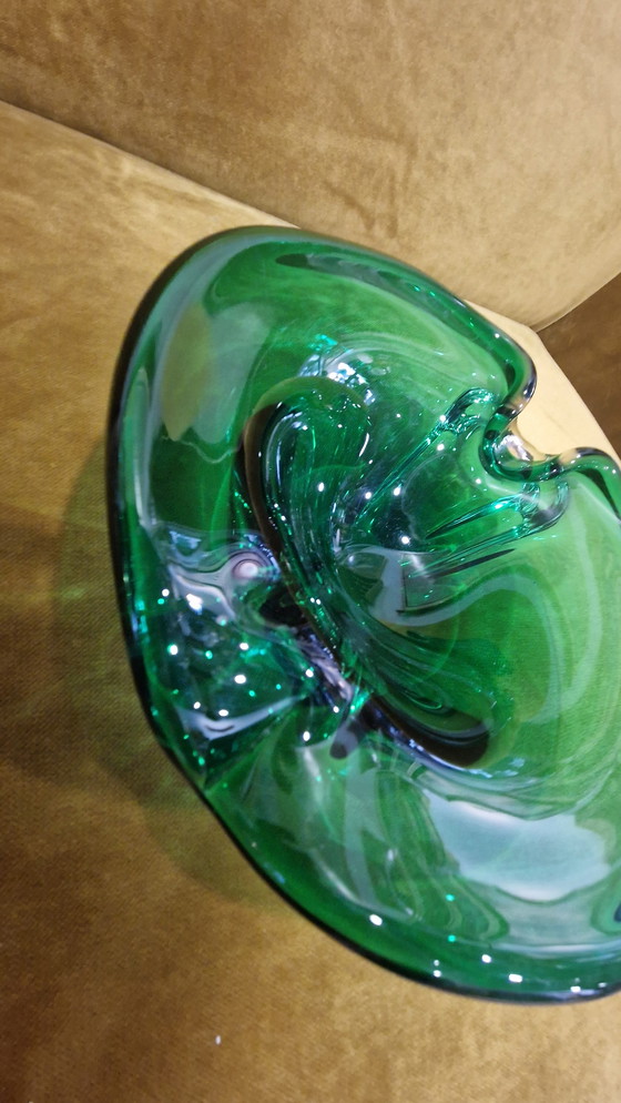Image 1 of Beautiful green Murano glass bowl