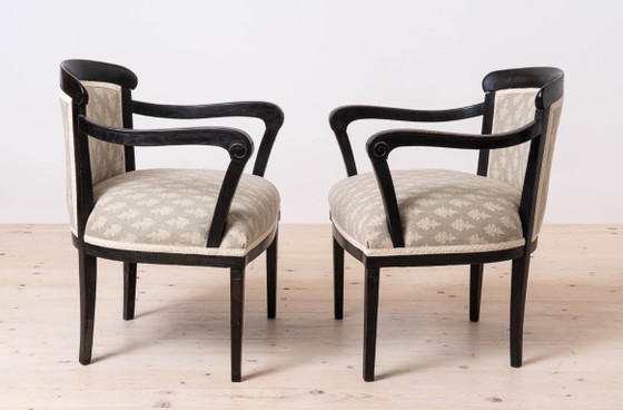Image 1 of Set van 2 Biedermeier fauteuils in rustieke, landelijke stijl, Oostenrijk, circa 1850