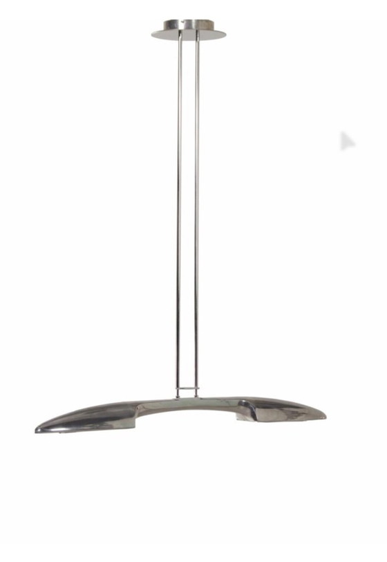 Lampada a sospensione moderna in metallo color argento, B.lux, Lampade a sospensione, Alluminio, Argentato (foto 3 di 5)