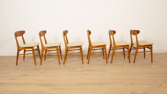 Image 1 of 6 x vintage dining chair | Farstrup | Model 210 | Reupholstered
