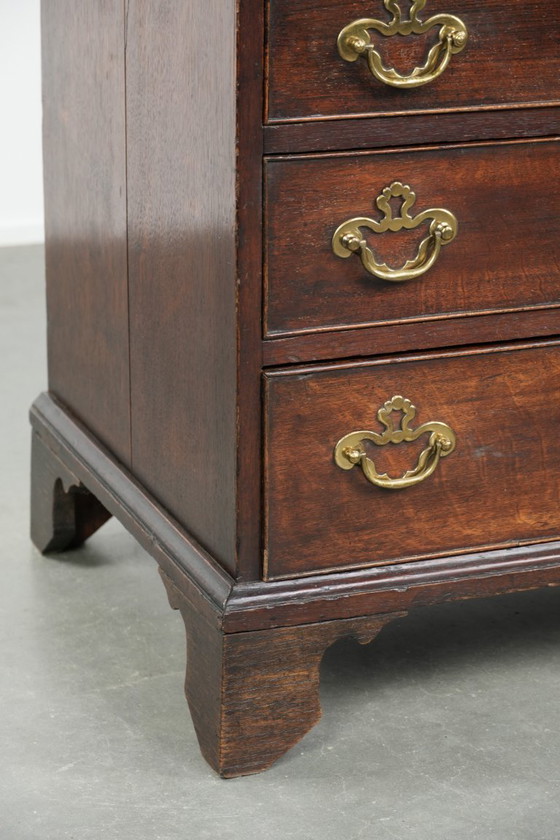 Image 1 of Secrétaire anglais ancien du XVIIIe siècle en chêne