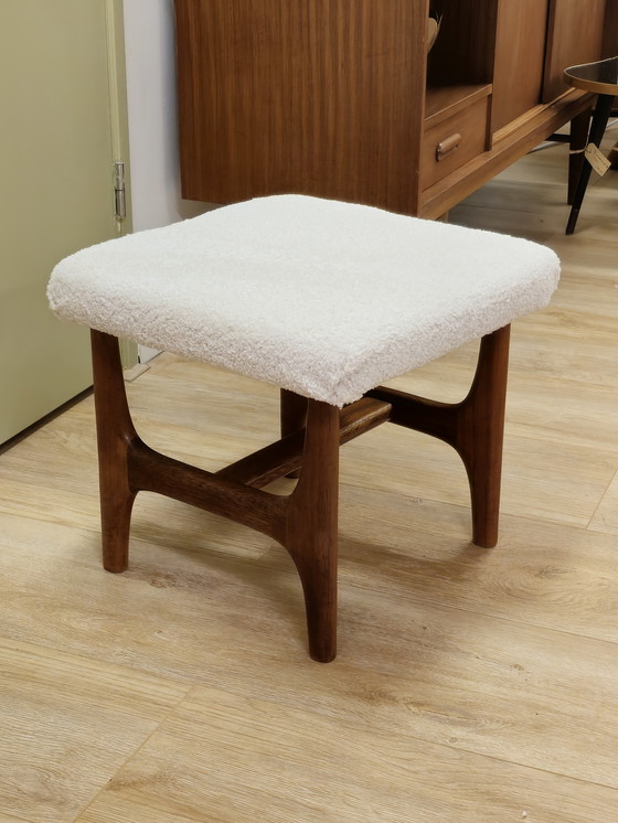 Image 1 of Vintage Danish Teak Footstool Bench Hocker Footstool Stool Stool Teddy Teak