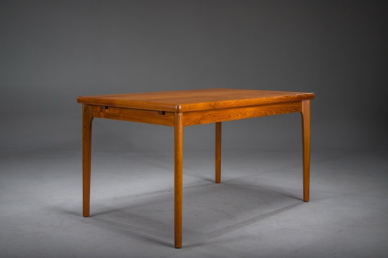 Image 1 of Danish Extendable Dining Table in Teak by Henning Kjærnulf for Vejle Møbelfabrik, 1960s