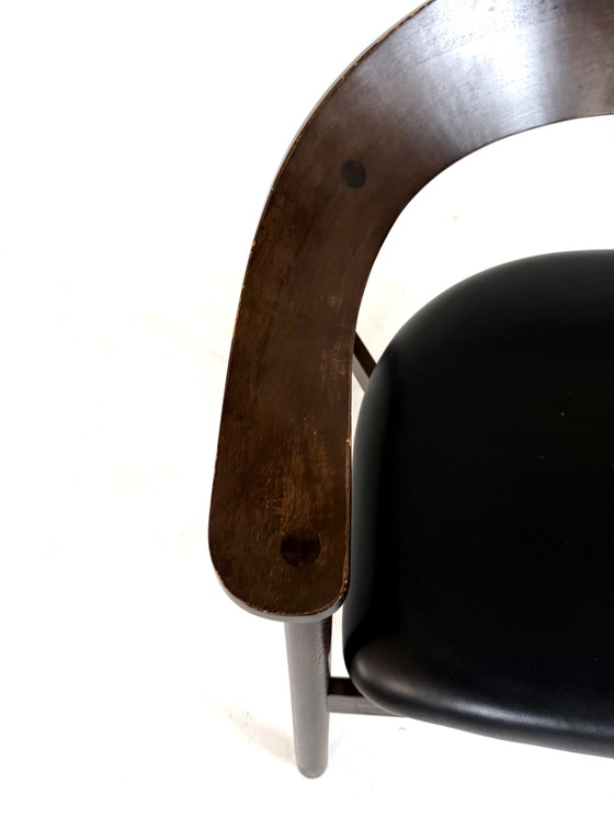 Danish Design Lounge Armchair ‘102’, Henrik Bønnelycke ‘00 – Wood, Leather (photo 11 of 13)