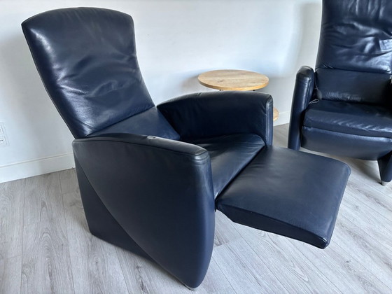 2x Jori Vinci Blue – Armchairs, Leather (photo 4 of 6)