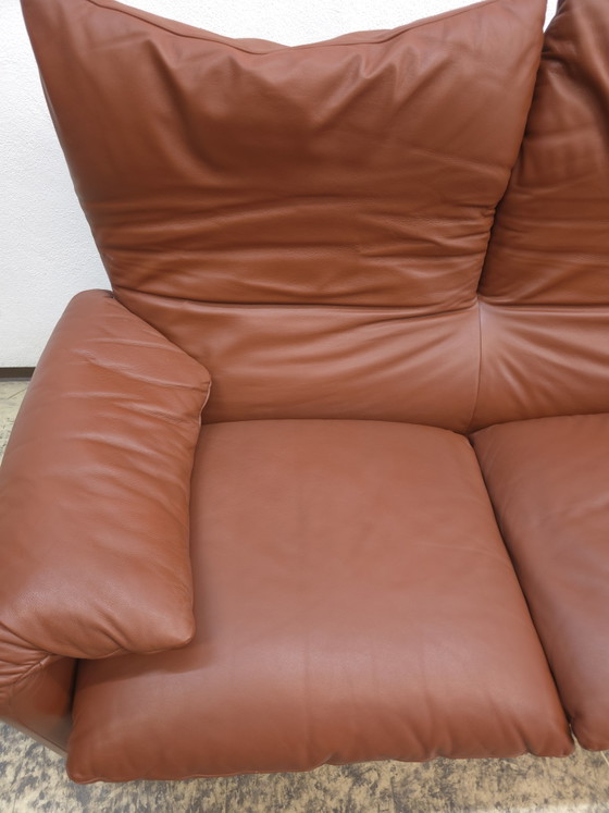 Image 1 of Set da suite Cassina Maralunga con divano di design in pelle.