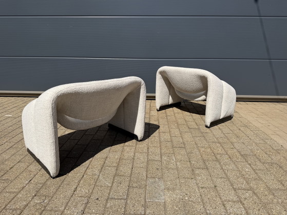 Image 1 of Artifort F598 Groovy armchairs in mint condition!! Pierre Paulin