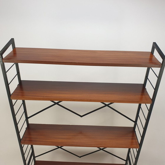 Image 1 of Vintage teak shelf on foot, Italy 1950