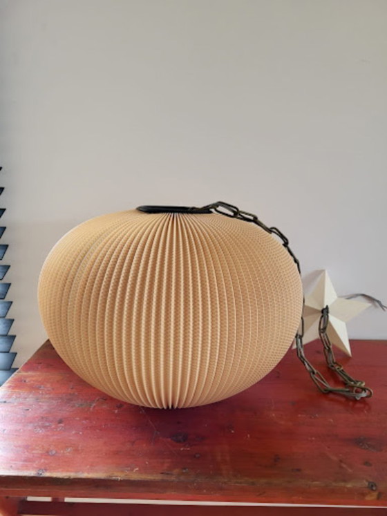 Image 1 of Vintage Pearlshade lamp XL, oranje, in de stijl van Rispal, jaren 60