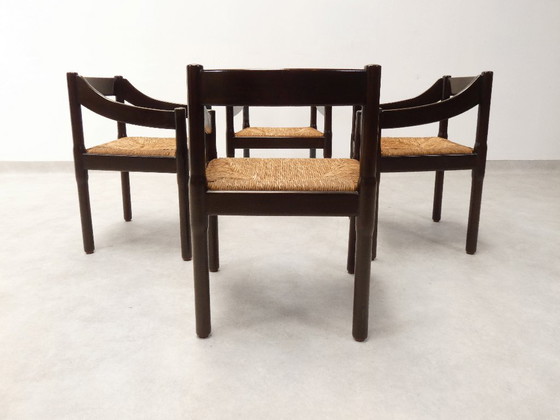 Sillas Cassina Carimate - ratán marrón – Sillas de comedor, Wicker, Vintage (photo 19 of 29)