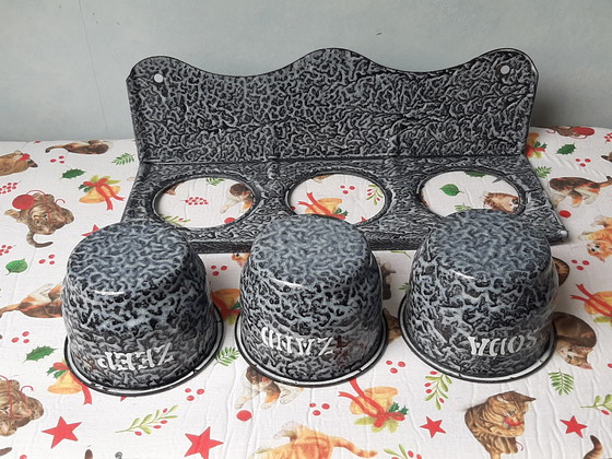 Image 1 of Enamel sand soap soda rack