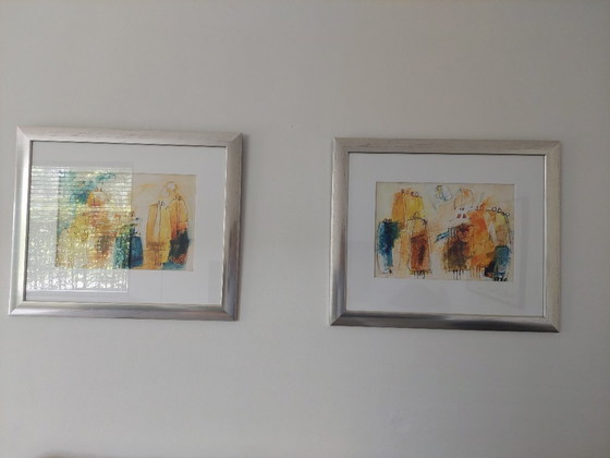 Image 1 of 2 schilderijen Ton Verstraten 