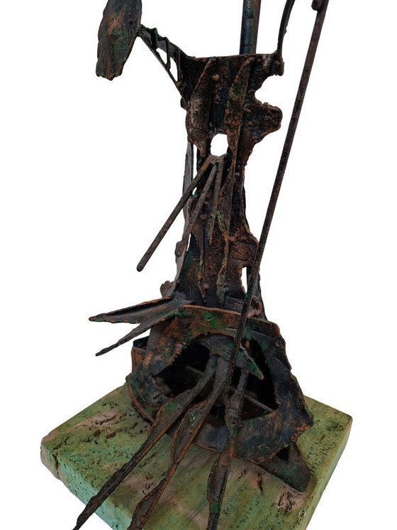 Image 1 of Brutalistische Kupferskulptur „Don Quijote“ – Eine Designikone der Mitte des 20. Jahrhunderts