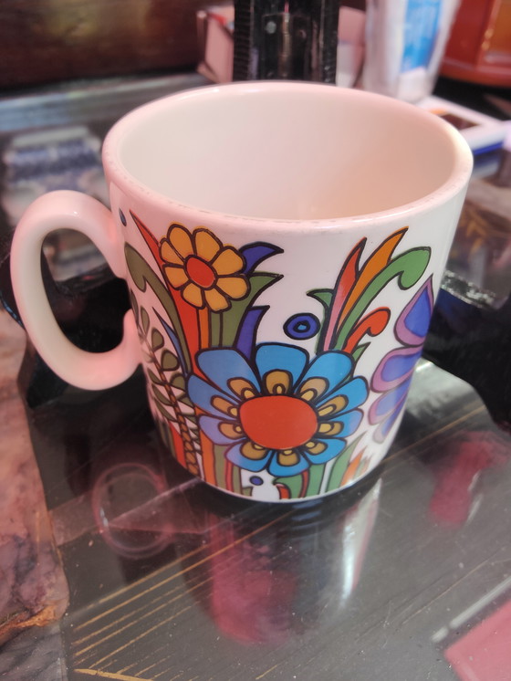 Image 1 of 6 piatti da fonduta in porcellana Acapulco Villeroy &amp; Boch anni '70