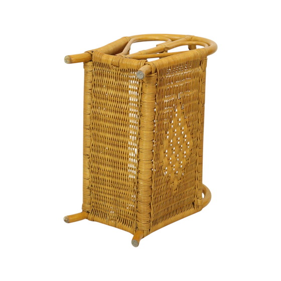 Image 1 of Revistero Boho de ratán y bambú