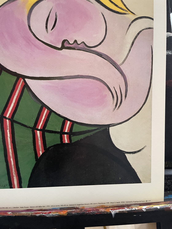 Image 1 of Pablo Picasso, (1881-1973), Mujer con cabello amarillo, 1931, Copyright 1992 ARS, NY/Spadem, Impreso en Francia