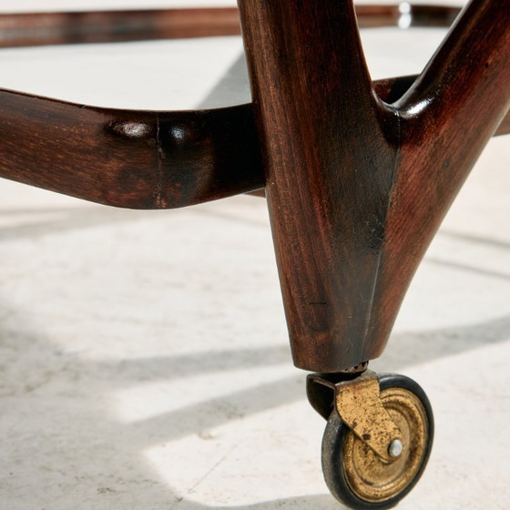 Image 1 of MK11608 Carrello in legno di ontano restaurato da Cesare Lacca per Cassina