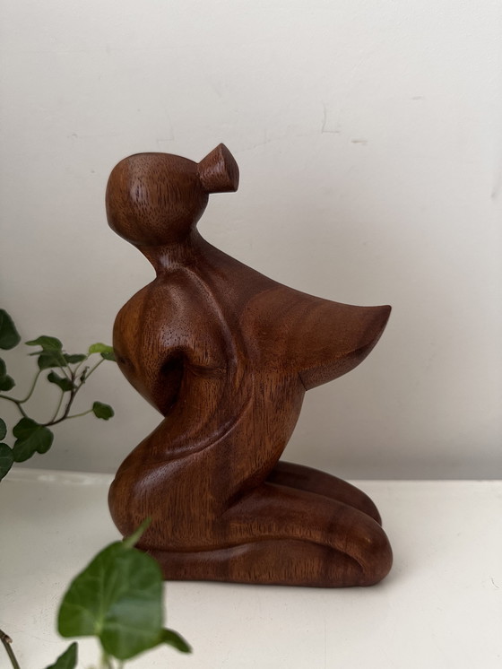 Image 1 of Statue en bois Mid Century