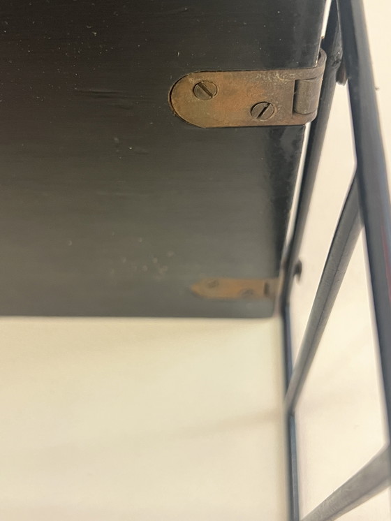 Image 1 of Étagère murale vintage/étagère à livres, métal et bois, Pays-Bas, années 1950