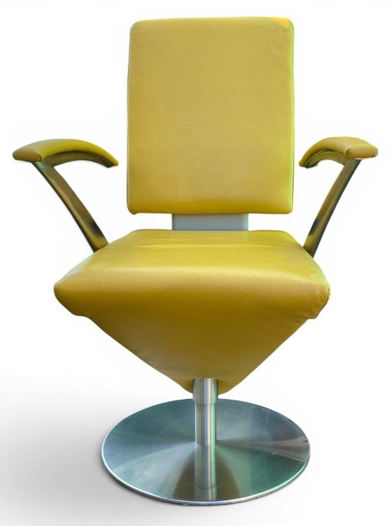 Image 1 of Set aus 3 Esszimmerstühlen aus Leder