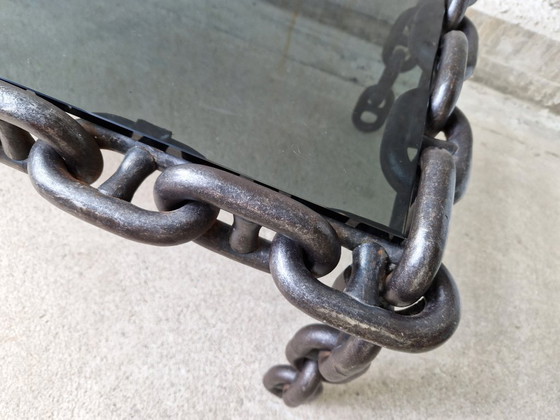 Image 1 of Brutalist Chain Coffee Table, 1970s