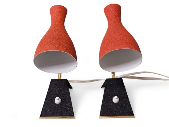 Image 1 of Paar bedlampen / tafellampen, Mid Century