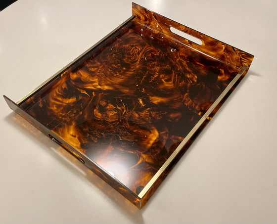 Image 1 of Maison Meraier Lucite Tortoise Frankrijk 70's