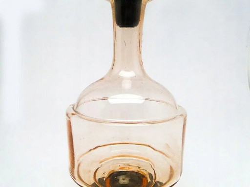 Art Deco Carafe from Hortensja Glassworks, Poland, 1930s