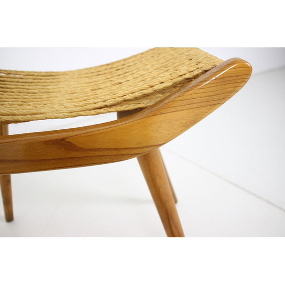 Image 1 of Mid-century wooden footstool Czechoslovakia 1960s