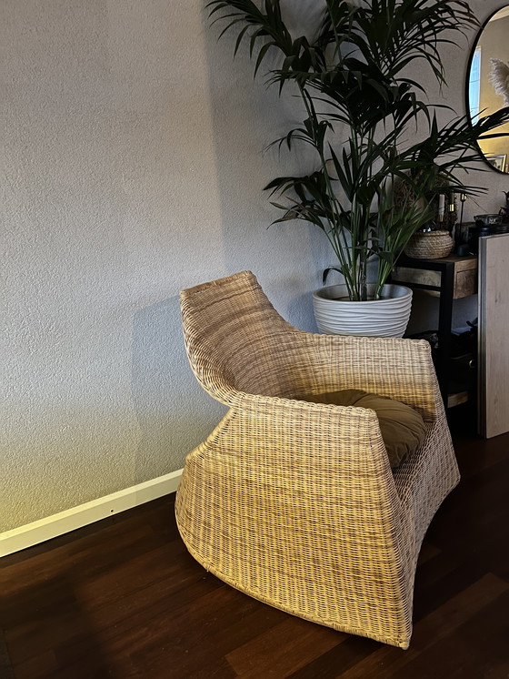 Image 1 of Vintage Ikea "Hejka" Rieten Schommelstoel