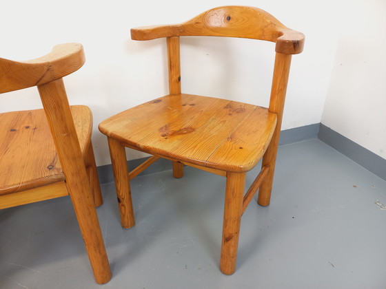 Image 1 of Suite von 4 Sesseln im Stil von Rainer Daumiller aus Kiefer aus den 60er 70er Jahren